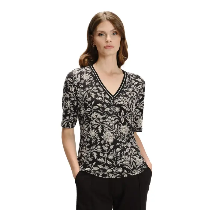 Greenpoint T-shirt con stampa animale donna Noir