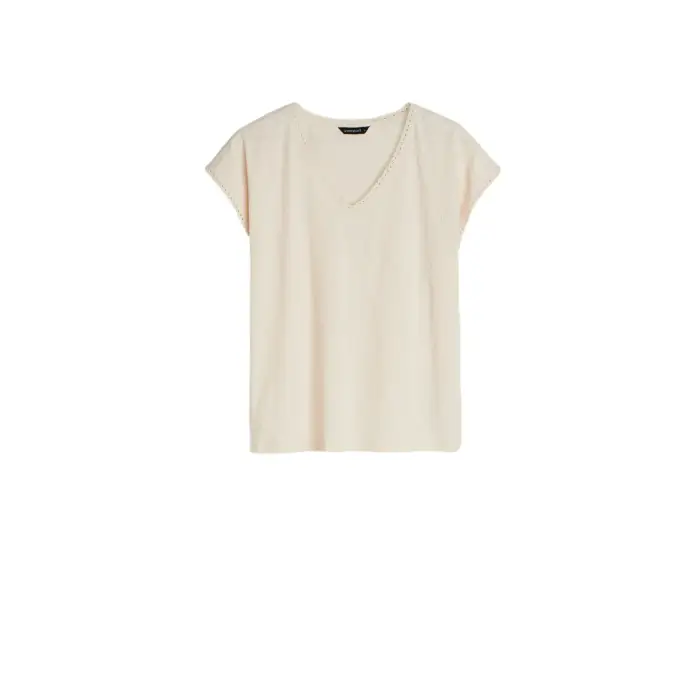 T-shirt da donna con scollo a V Greenpoint Blanc