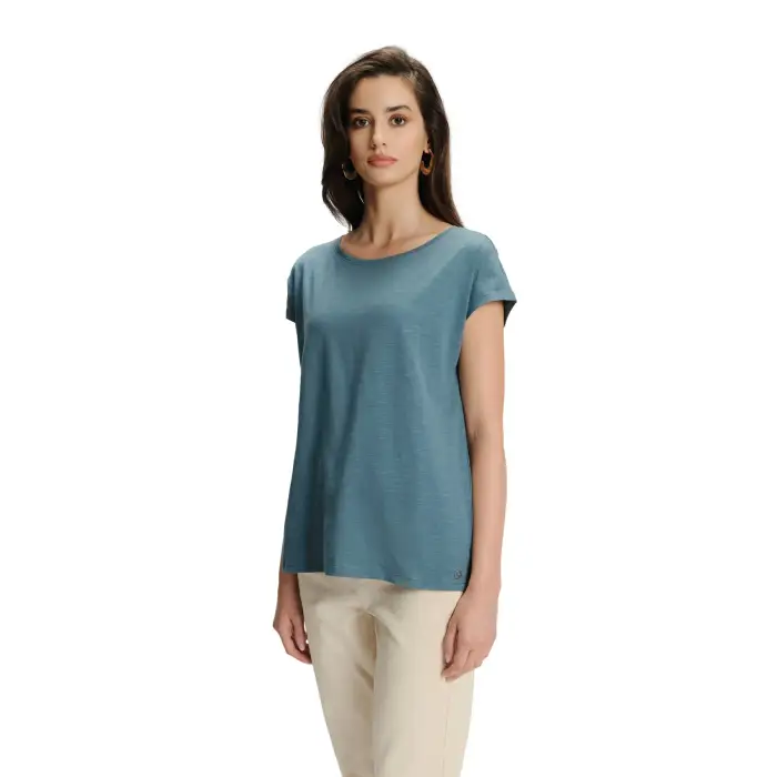 T-shirt da donna in cotone Greenpoint Bleu