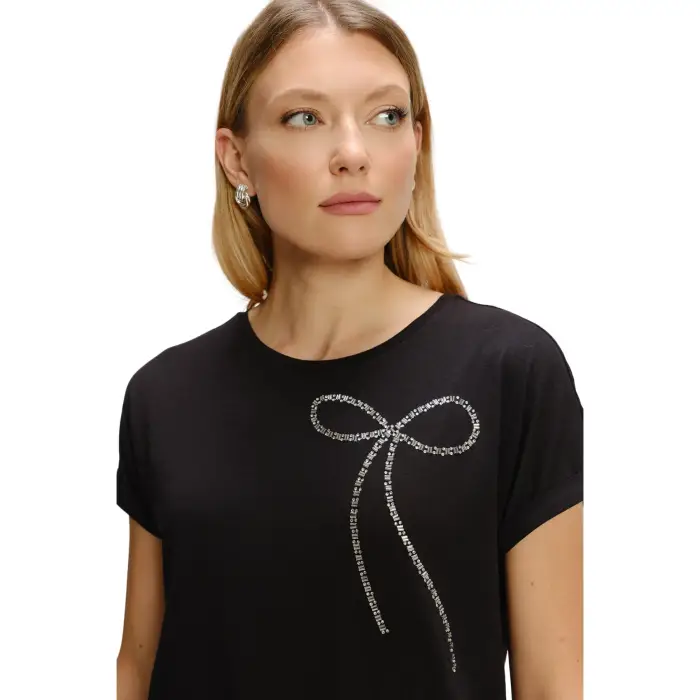T-shirt in cotone e viscosa donna Greenpoint Noir