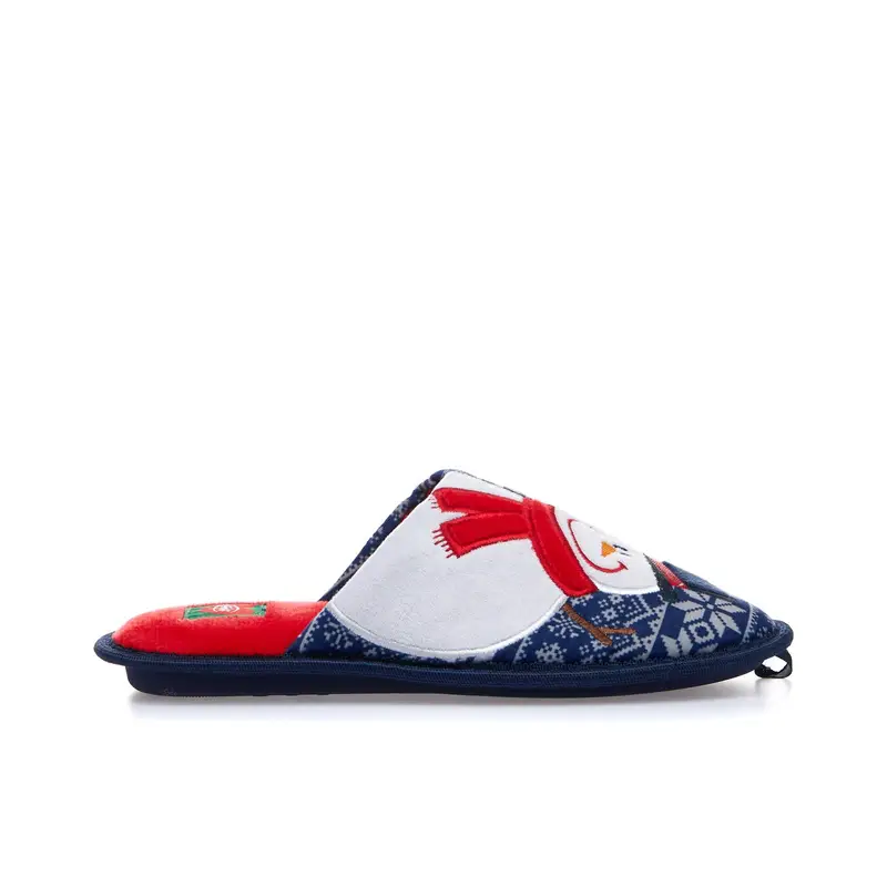 GRIFF Ciabatte blu da casa con stampa natale