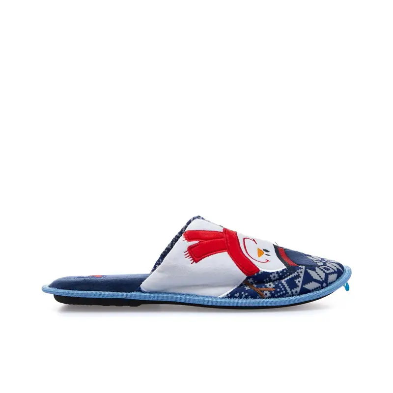 GRIFF Ciabatte da casa blu con stampa natale