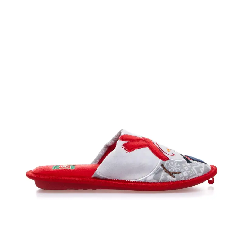 GRIFF Ciabatte da casa rosse con stampa natale