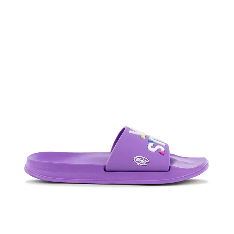 GRIFF Ciabatte mare viola da donna in gomma con scritta