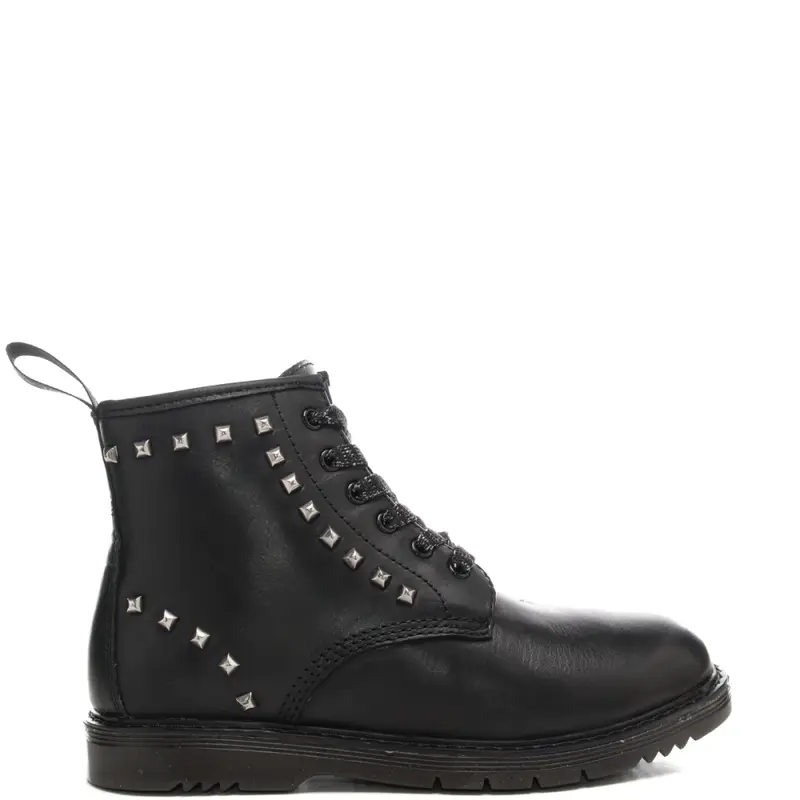 Grunland anfibi da bambina con lacci in lurex e borchie sulla parte esterna neri