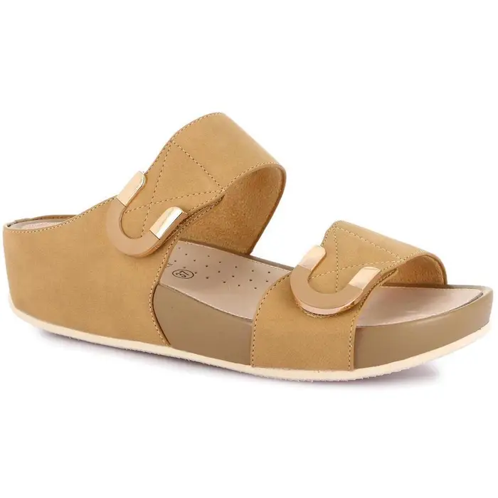 Sandali con zeppa Grunland CI3114-CUOIO Marrone
