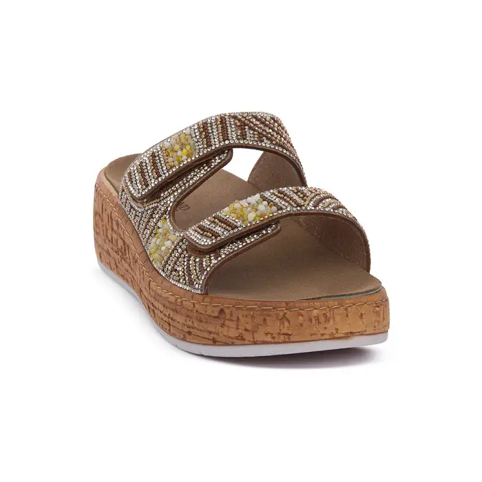 Sandali con zeppa Grunland CUOIO 40DAST Marrone