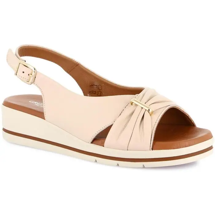 Sandali con zeppa Grunland SA1934 Beige