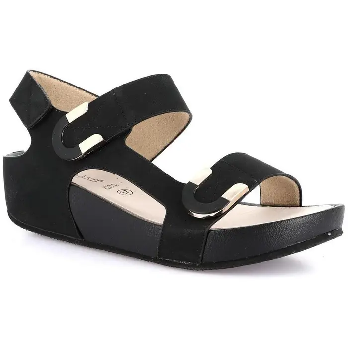 Sandali con zeppa Grunland SA1996-NERO