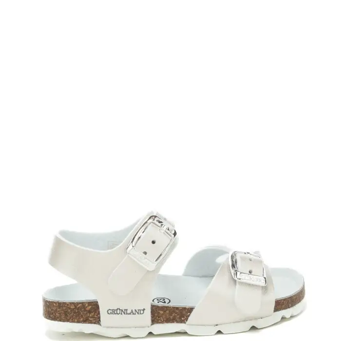 sandali da bambina aria con tomaia in vera pelle perla