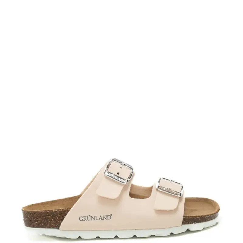 Grunland sandali da bambina luce con cinturini regolabili e maxi fibbie in metallo laminato pesca