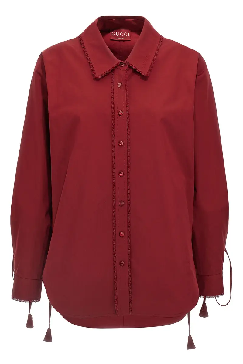 GUCCI Camicia Laccetti Rosso