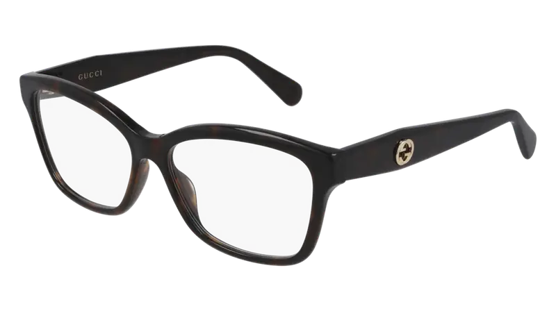 Gucci Donna GG0798O 005 Montature da vista Acetato Havana Squadrata