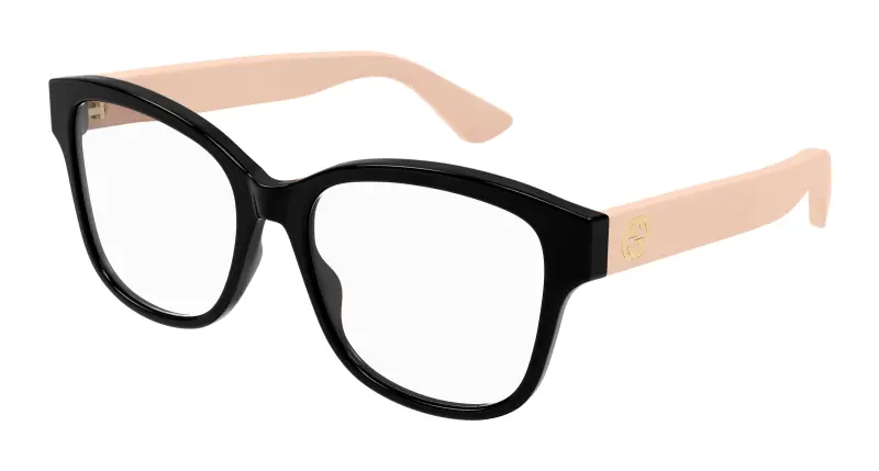 Gucci Donna GG1340O 007 Montature da vista Iniettato Nero Trasparente Squadrata