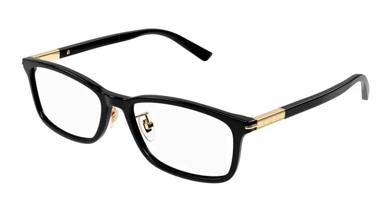 Gucci Donna GG1506OJ 001 Montature da vista Acetato Nero Trasparente Squadrata