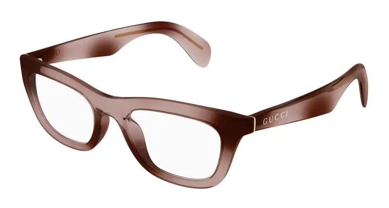 Gucci Donna GG1932O 002 Montature da vista Iniettato Havana Trasparente Cat Eye