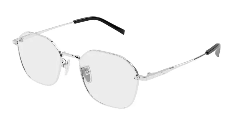 Gucci Donna GG1956OK 002 Montature da vista Metallo Argento Trasparente Squadrata