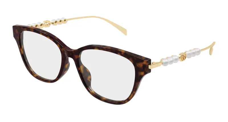 Gucci Donna GG1972OA 003 Montature da vista Acetato Havana Trasparente Rotonda