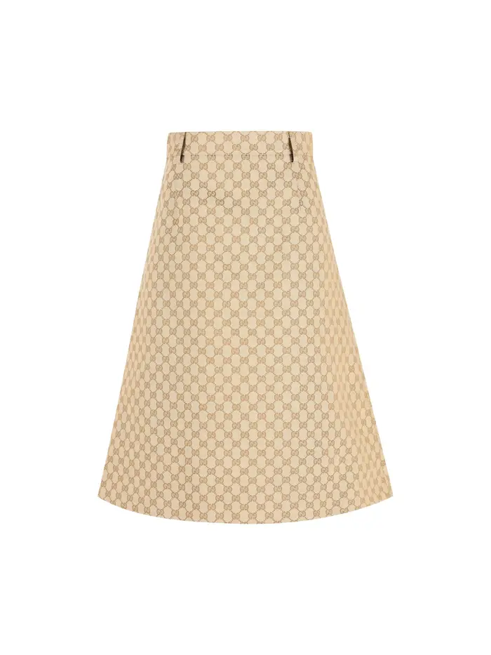 GUCCI Gonna realizzata in cotone BEIGE