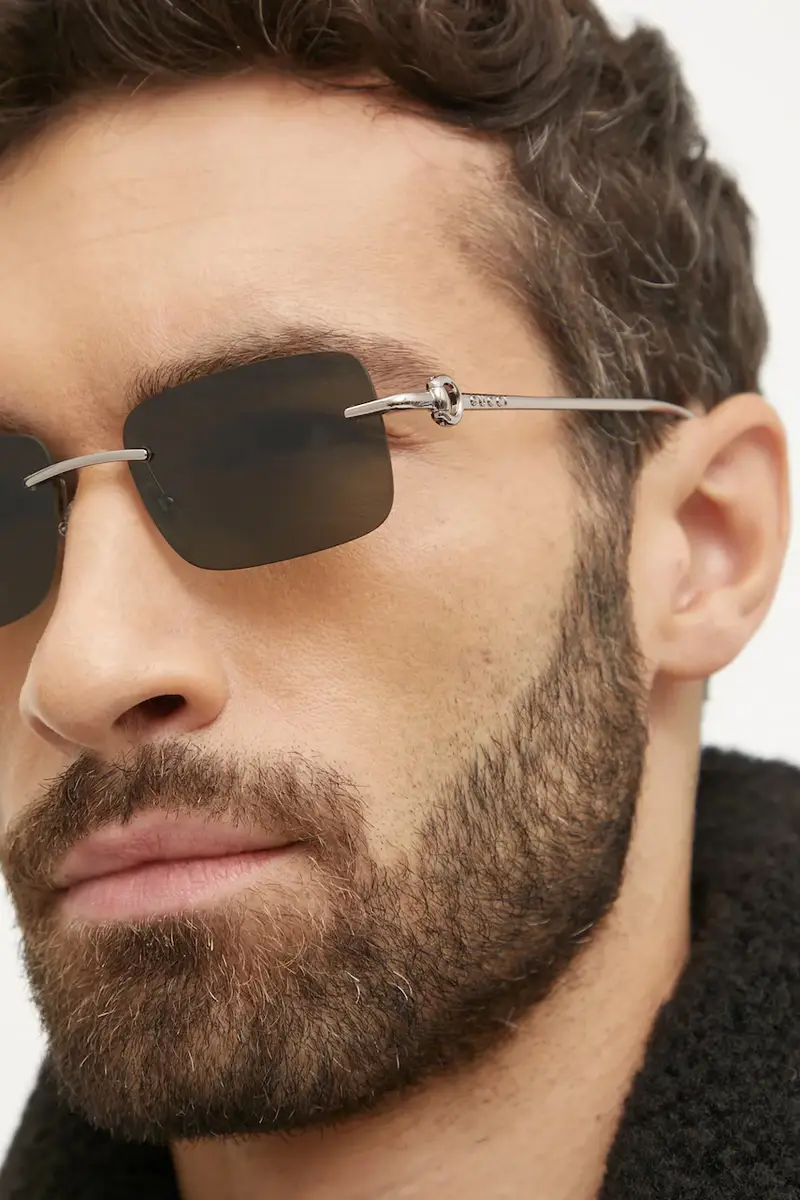 Gucci Occhiali da sole Uomo Argento 3241547