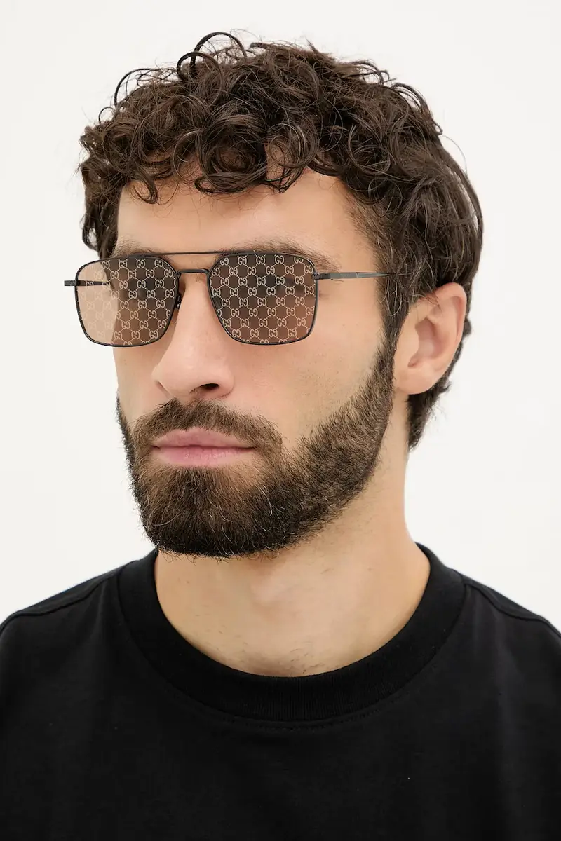 Gucci Occhiali da sole Uomo Grigio 3770313