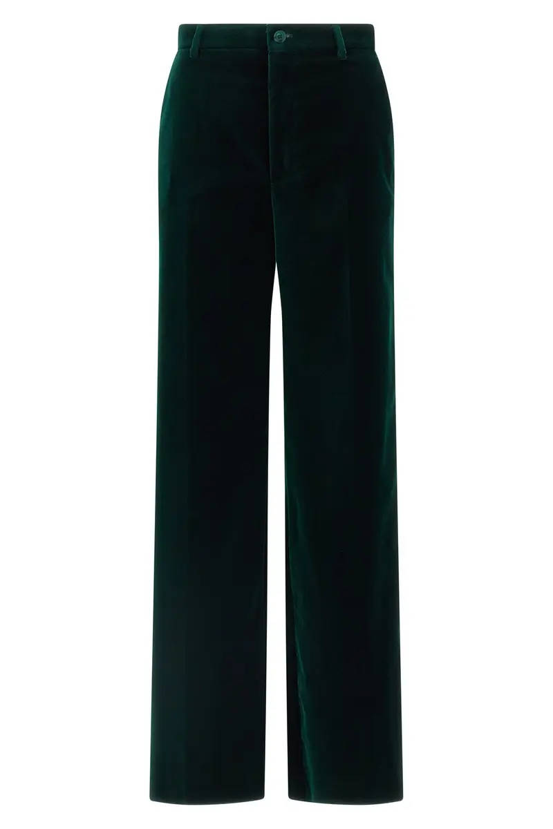 GUCCI Pantalone Velluto Verde