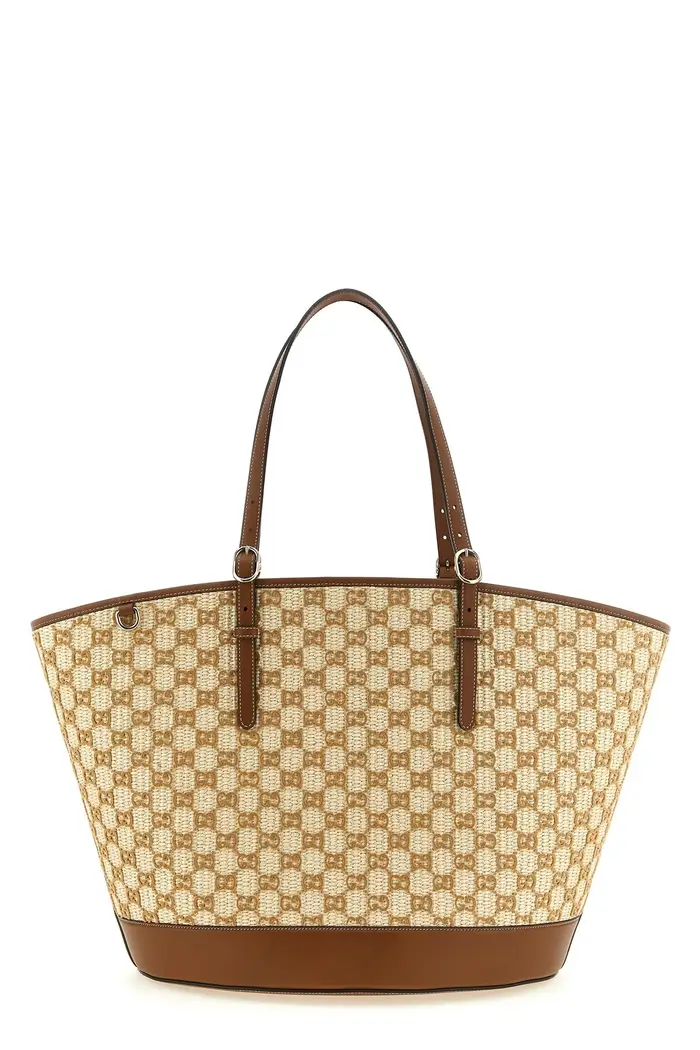 GUCCI Shopping Intrecciata Grande Marrone