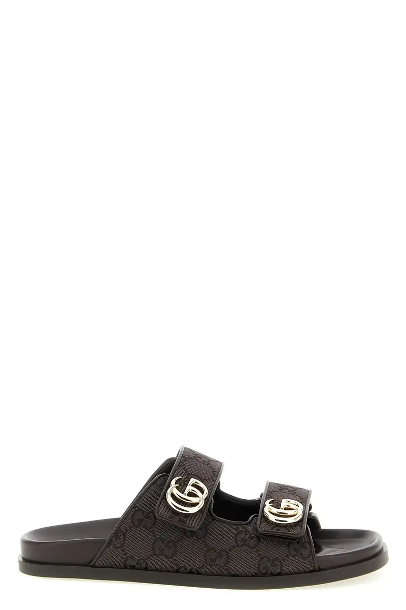 GUCCI Slide Doppia G Marrone