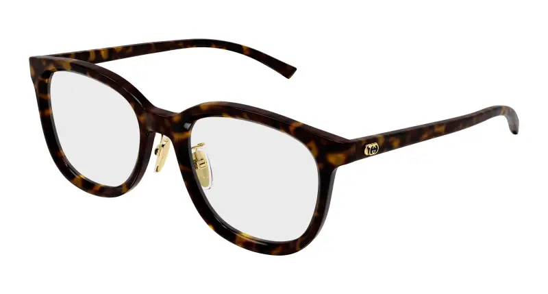 Gucci Uomo GG1949OK 002 Montature da vista Acetato Havana Trasparente Rotonda
