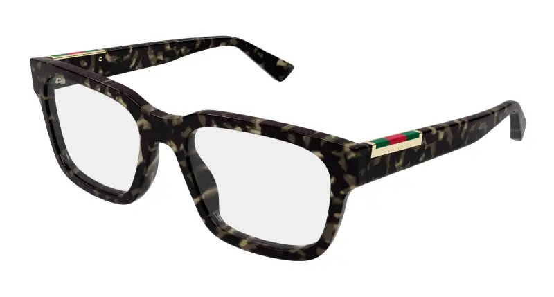 Gucci Uomo GG1961O 003 Montature da vista Acetato Havana Trasparente Squadrata