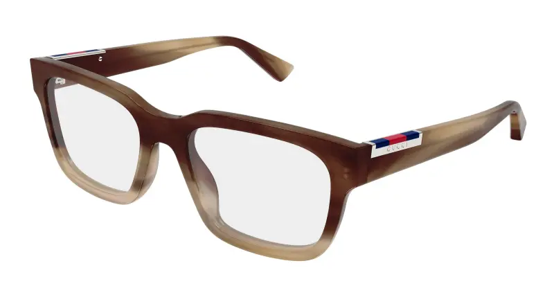 Gucci Uomo GG1961O 004 Montature da vista Acetato Havana Trasparente Squadrata