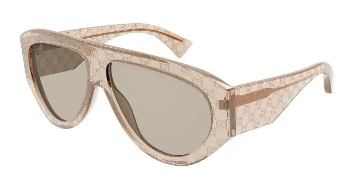Uomo Gucci GG2128S 005 Occhiali da sole Acetato Marrone Marrone Pilot