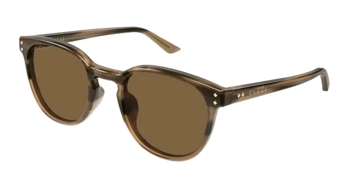 Uomo Gucci GG2134SA 003 Occhiali da sole Acetato Havana Marrone Rotonda