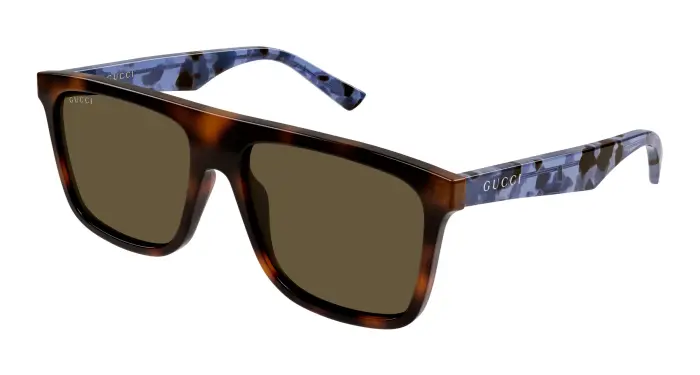 Uomo Gucci GG2182S 003 Occhiali da sole Acetato Havana Marrone Squadrata