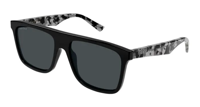 Uomo Gucci GG2182S 004 Occhiali da sole Acetato Nero Grigio Squadrata
