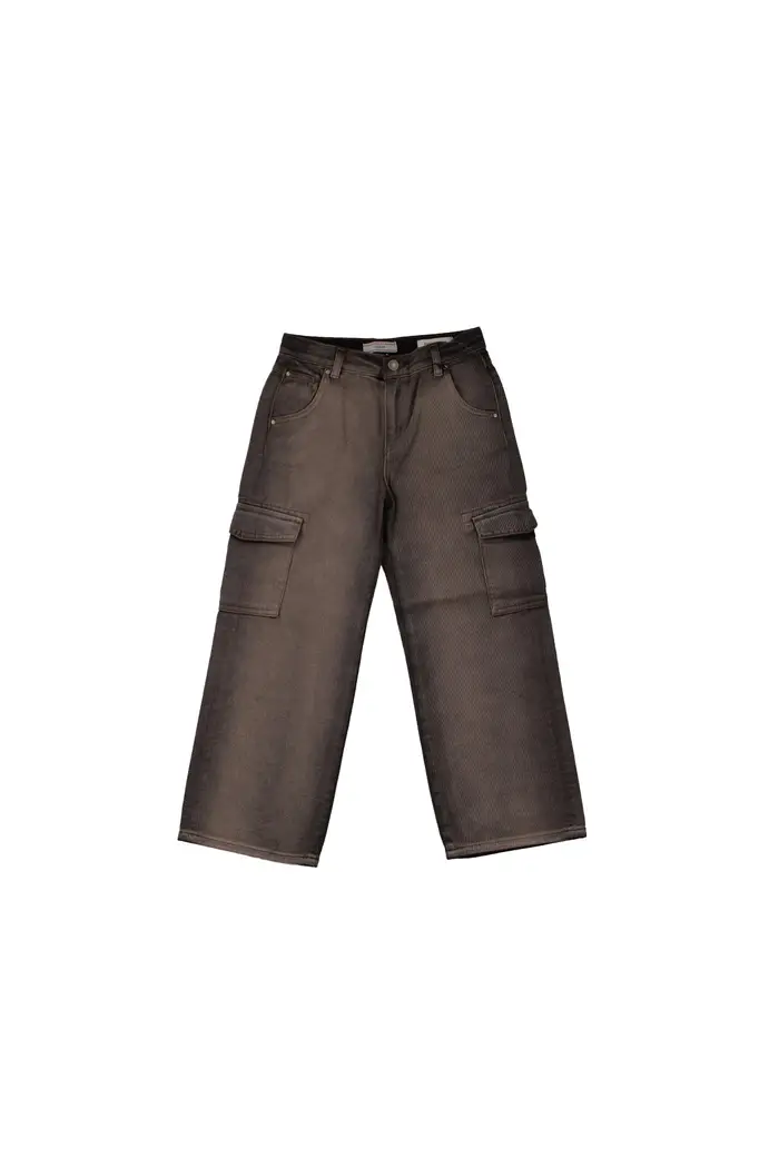 Guess bambina pantalone j5ra13 d5j40 itwa blk overdye rgd dnm wide cargo vintage denim GREEN