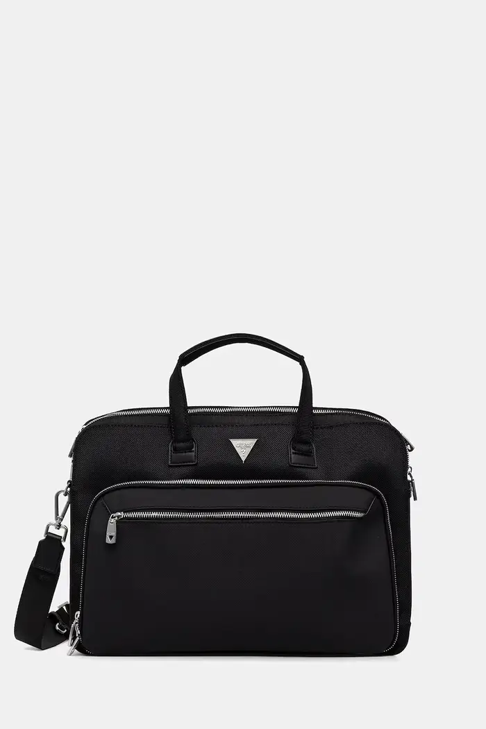 Guess borsa da laptop da uomo BERNA Nero