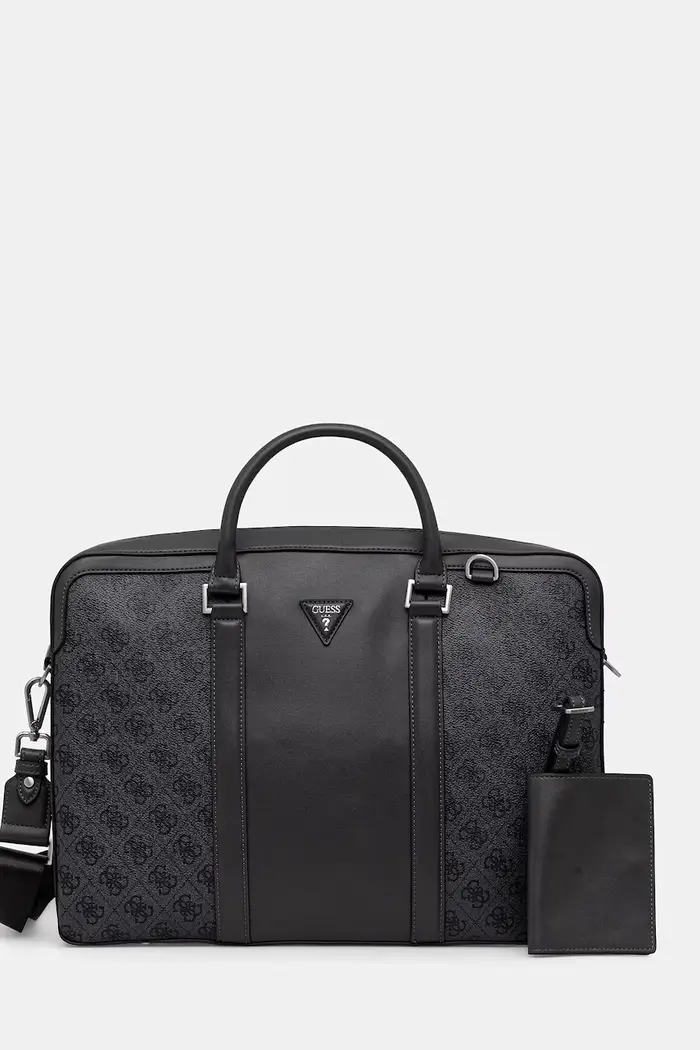 Guess borsa da laptop da uomo MILANO Grigio