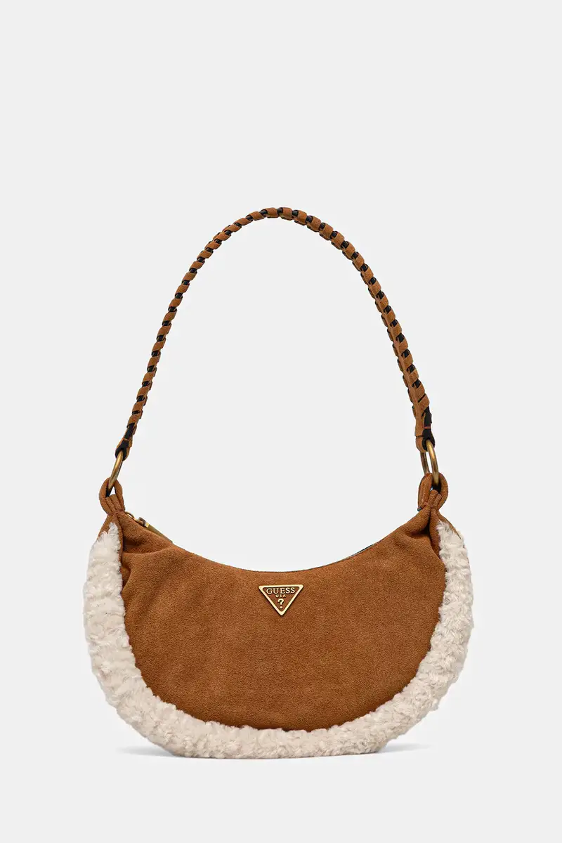 Guess borsa in pelle scamosciata AMITA colore marrone HWSW95 39720