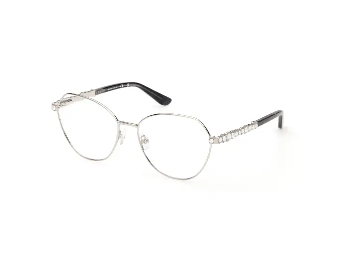 Guess by Marciano Donna GM50056 10 Montature da vista Metallo Grigio Rotonda Normale