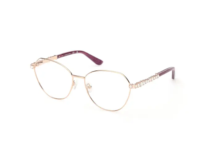 Guess by Marciano Donna GM50056 32 Montature da vista Metallo Oro Rotonda Normale