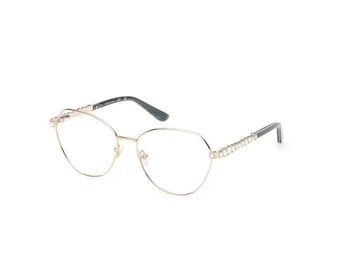 Guess by Marciano Donna GM50056 33 Montature da vista Metallo Oro Rotonda Normale