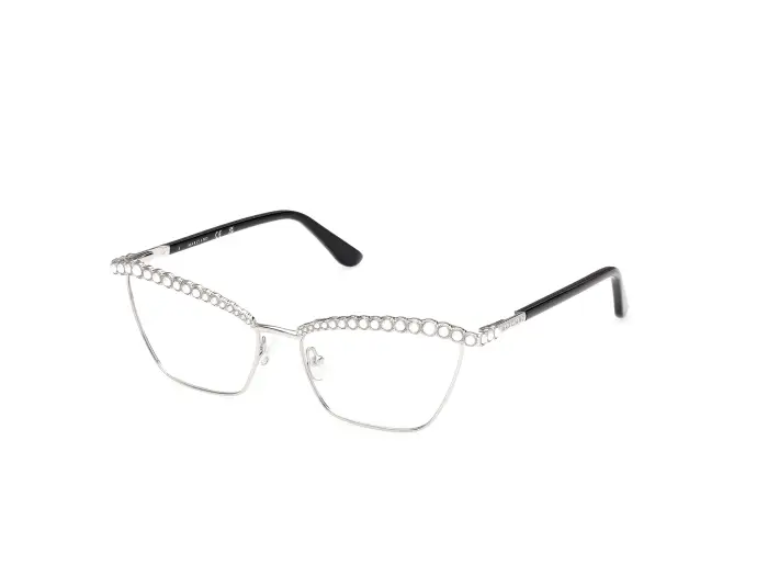 Guess by Marciano Donna GM50057 10 Montature da vista Metallo Grigio Cat Eye Normale