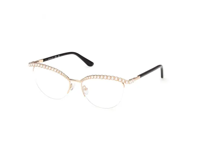 Guess by Marciano Donna GM50058 32 Montature da vista Metallo Oro Rotonda Normale