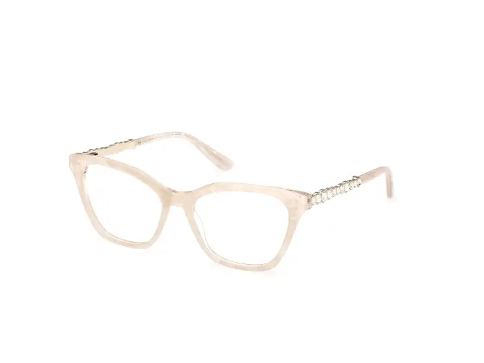 Guess by Marciano Donna GM50059 59 Montature da vista Acetato Beige Squadrata Normale