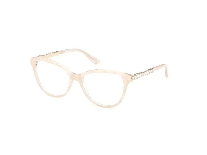 Guess by Marciano Donna GM50060 59 Montature da vista Acetato Beige Cat Eye Normale