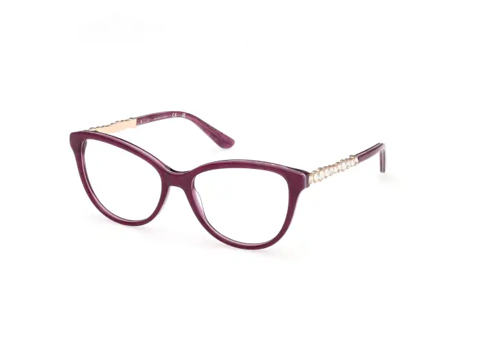 Guess by Marciano Donna GM50060 83 Montature da vista Acetato Viola Cat Eye Normale