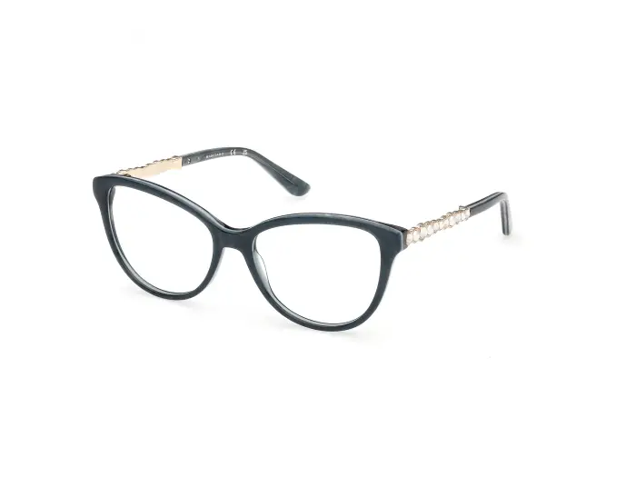 Guess by Marciano Donna GM50060 89 Montature da vista Acetato Turchese Cat Eye Normale