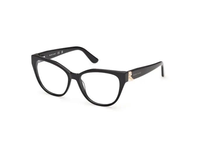 Guess by Marciano Donna GM50061 1 Montature da vista Acetato Nero Cat Eye Normale