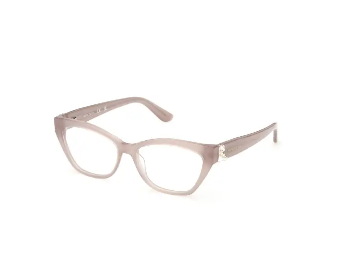 Guess by Marciano Donna GM50062 59 Montature da vista Acetato Beige Cat Eye Normale